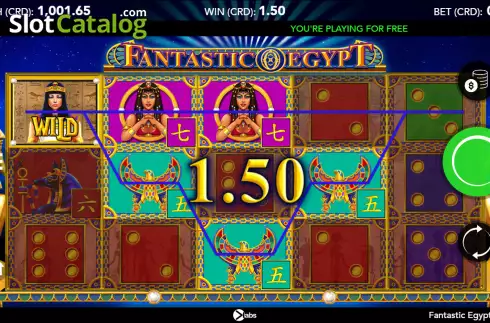Win screen 2. Fantastic Egypt Dice slot