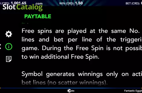 Free Spins feature screen 2. Fantastic Egypt Dice slot