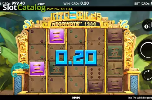 Win screen. Into The Wilds Megaways Dice slot