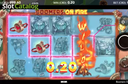 Win screen. Boomers On Fire slot