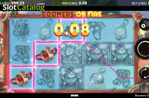 Win screen 2. Boomers On Fire slot