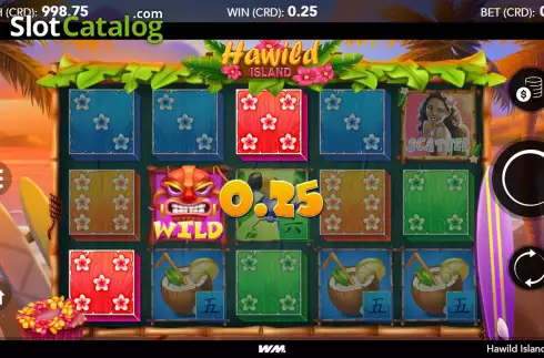 Win screen. Hawild Island Dice slot