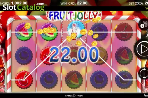 Win screen. FruitJolly slot