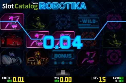 スクリーン2. Robotika HD カジノスロット