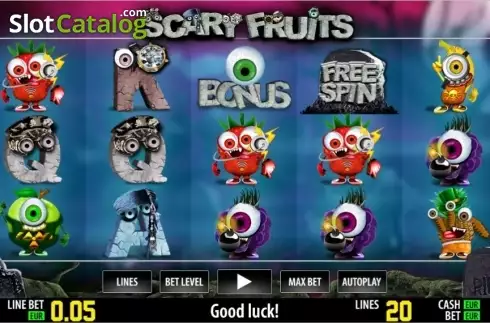 Game reels. Scary Fruits HD slot