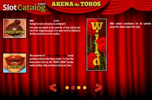 Paytable 2. Arena de Toros HD slot