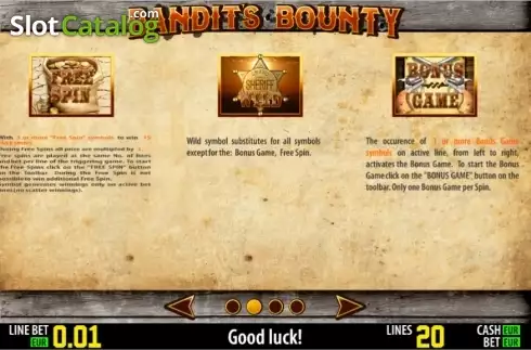 Skärmdump4. Bandit's Bounty HD slot
