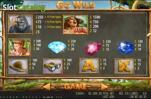 画面3. Go Wild HD カジノスロット