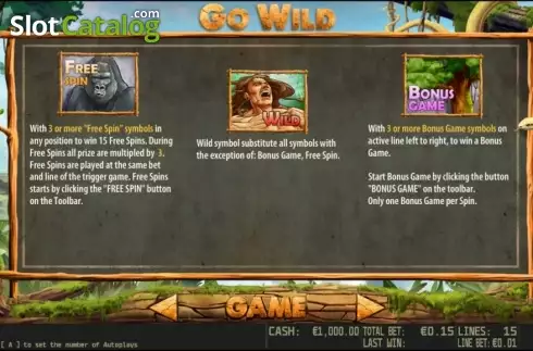 画面4. Go Wild HD カジノスロット
