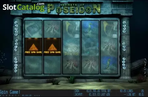 Free spins. Secrets of Poseidon HD slot