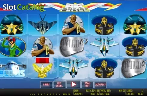 Game reels. Air Force HD slot