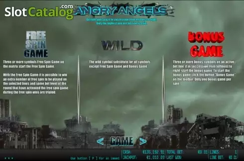 Tabla de pagos 2. Angry Angels HD Tragamonedas 