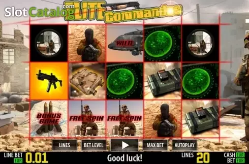 Game reels. Elite Commandos HD slot