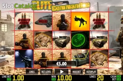 Win. Elite Commandos HD slot