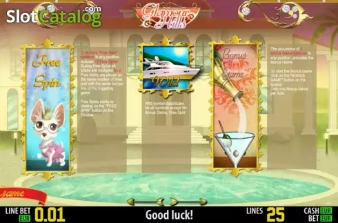 Paytable 2. Glamour Hills HD slot