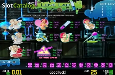 画面2. Love Lab HD カジノスロット