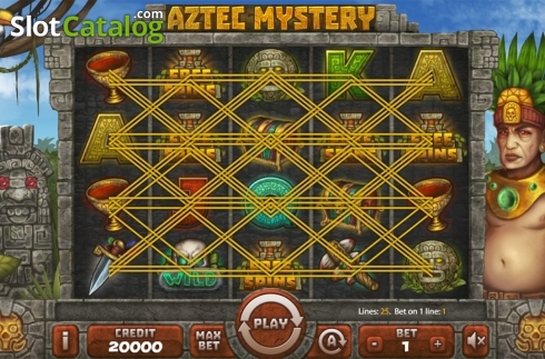 Reels screen. Aztec Mystery (X Card) slot