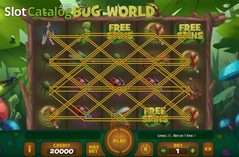 Reels screen. Bug World slot