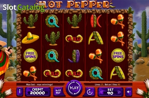 Reels screen. Hot Pepper (X Card) slot