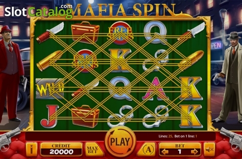 Reels screen. Mafia Spin slot