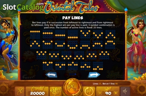 Paytable 3. Oriental Tales slot