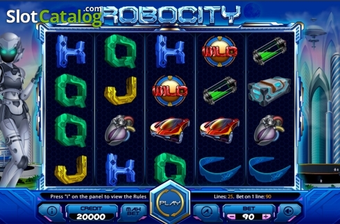 Reels screen. Robocity slot