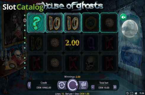 Bildschirm3. House Of Ghosts slot