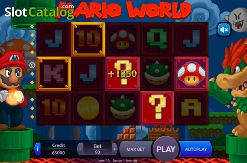 Écran6. Mario World Machine à sous