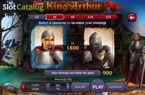 Bildschirm8. King Arthur (X Play) slot