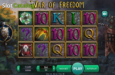 Bildschirm2. War Of Freedom slot