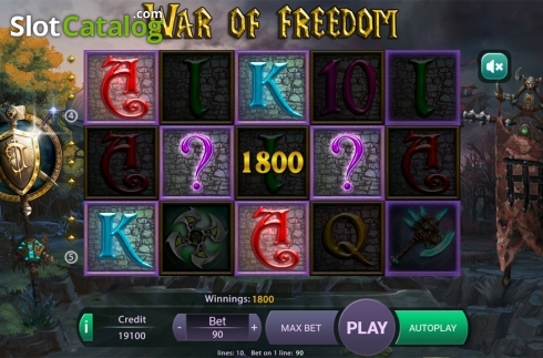Bildschirm5. War Of Freedom slot