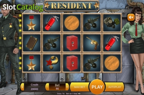 Reels screen. Resident (X Play) slot