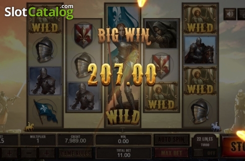 Win Screen. Joan of Arc (XIN Gaming) slot
