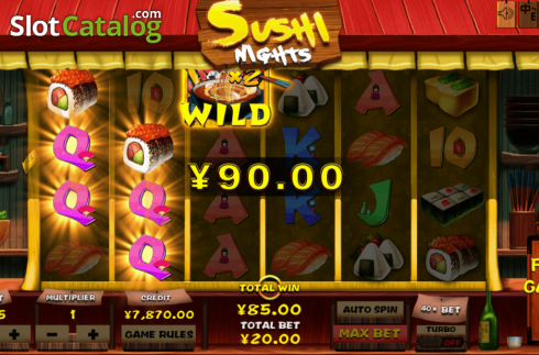 画面5. Sushi Nights カジノスロット