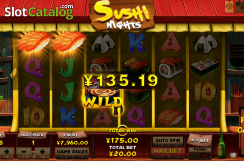 Win Screen. Sushi Nights slot