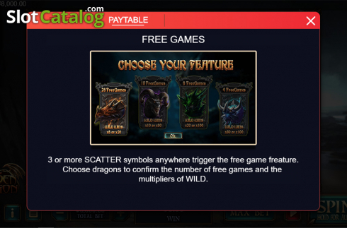 Paytable . Golden Dragon 2 (XIN Gaming) slot
