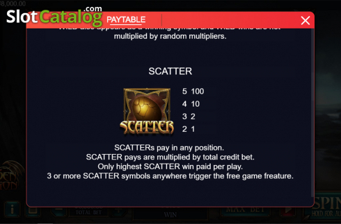 Paytable 3. Golden Dragon 2 (XIN Gaming) slot