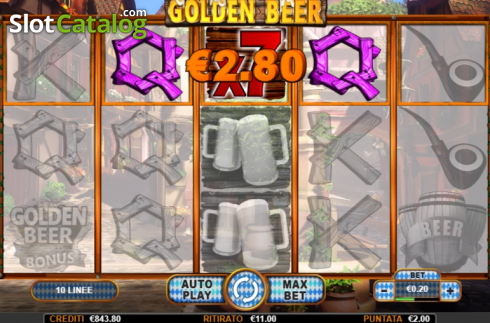 画面5. Golden Beer カジノスロット