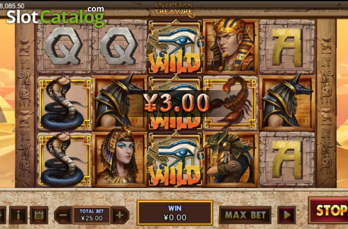 Οθόνη3. Egyptian Treasure (XIN Gaming) Κουλοχέρης 