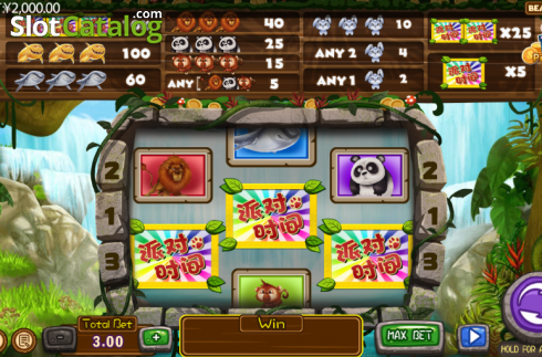 Game screen. Beast Party slot