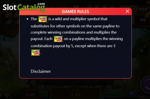 Game rules 2. Beast Party slot
