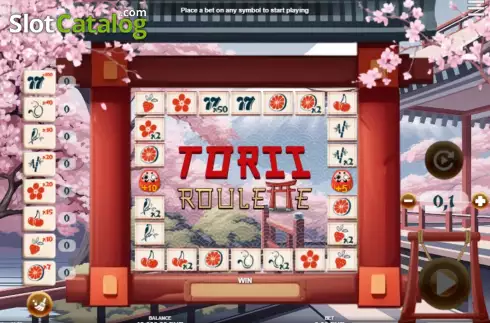 Game screen. Torii Roulette slot