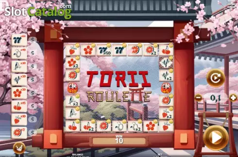 Win screen. Torii Roulette slot