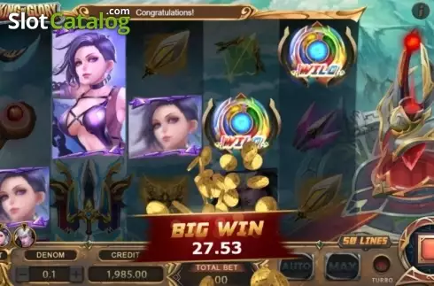 Big Win Screen. King of Glory (XIN Gaming) slot