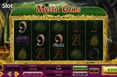 Win Screen. Mystic Gems (XIN Gaming) slot