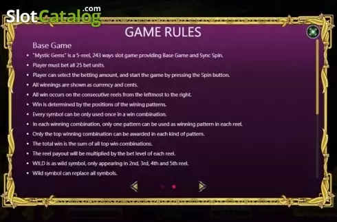 Rules 1. Mystic Gems (XIN Gaming) slot