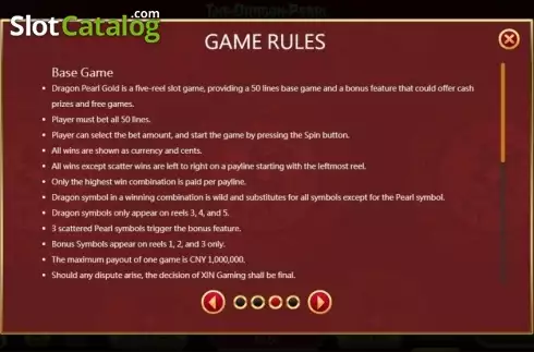 Rules 1. The Dragon Pearl Gold slot