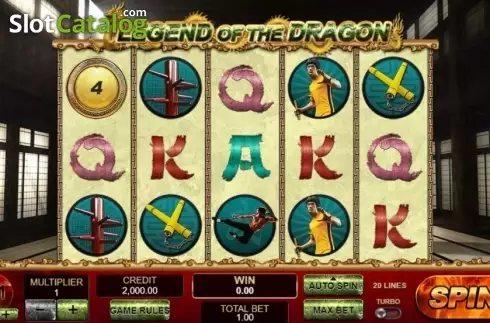 Reel Screen. Legend of the Dragon slot