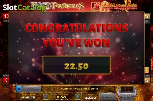 Total Win. Wild Princess (Xplosive Slots Group) slot