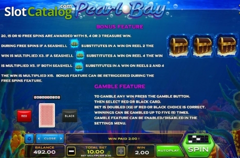 Features. Pearl Bay (Xplosive) slot